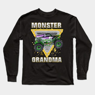 Monster Truck Grandma Mothers Day Monster Truck Are My Jam Long Sleeve T-Shirt